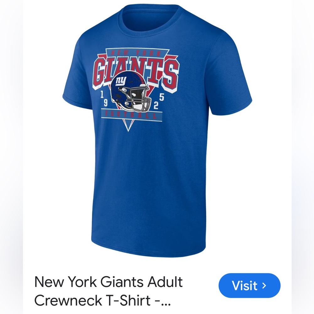 NFL giant size, large T-shirt Team Apparel Blue T-Shirt